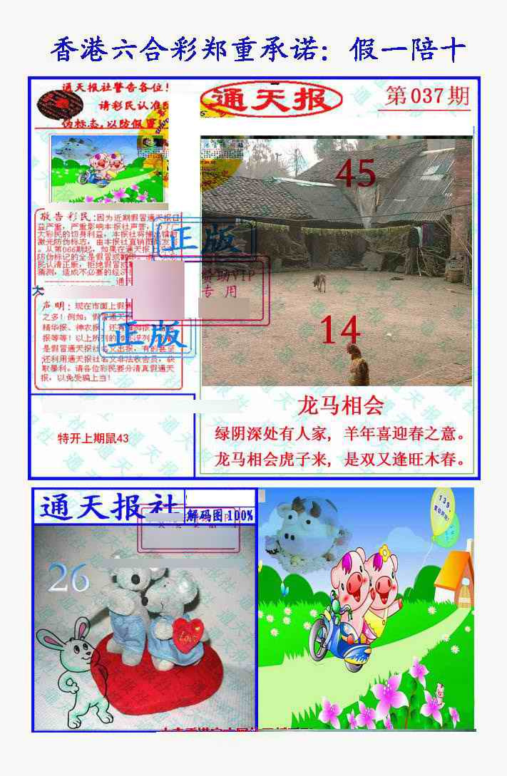 037期假一陪十通天报[图]